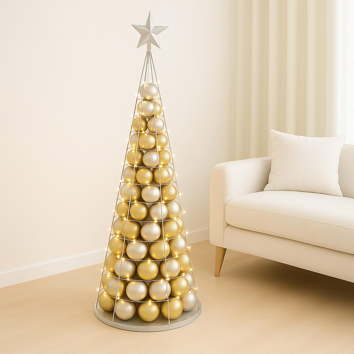DEKO-BAUM Silber - Silberfarben, Metall (38/160cm) - MCW