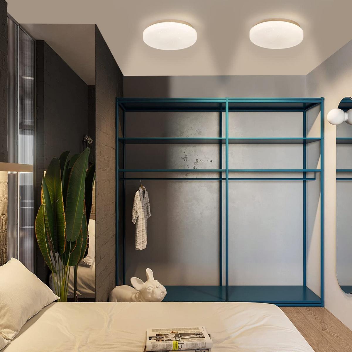 LED-DECKENLEUCHTE Milchstraße 21 cm - Weiß, Kunststoff (21/21/6cm) - ZMH