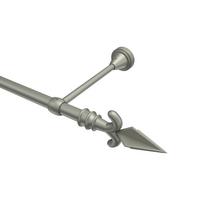 GARDINENSTANGE Primus Matteo 100 cm, 1-läufig (ohne Ringe), 16 mm Ø Chrom matt - Chromfarben/Nickelfarben, Metall (100cm) - INTERDECO