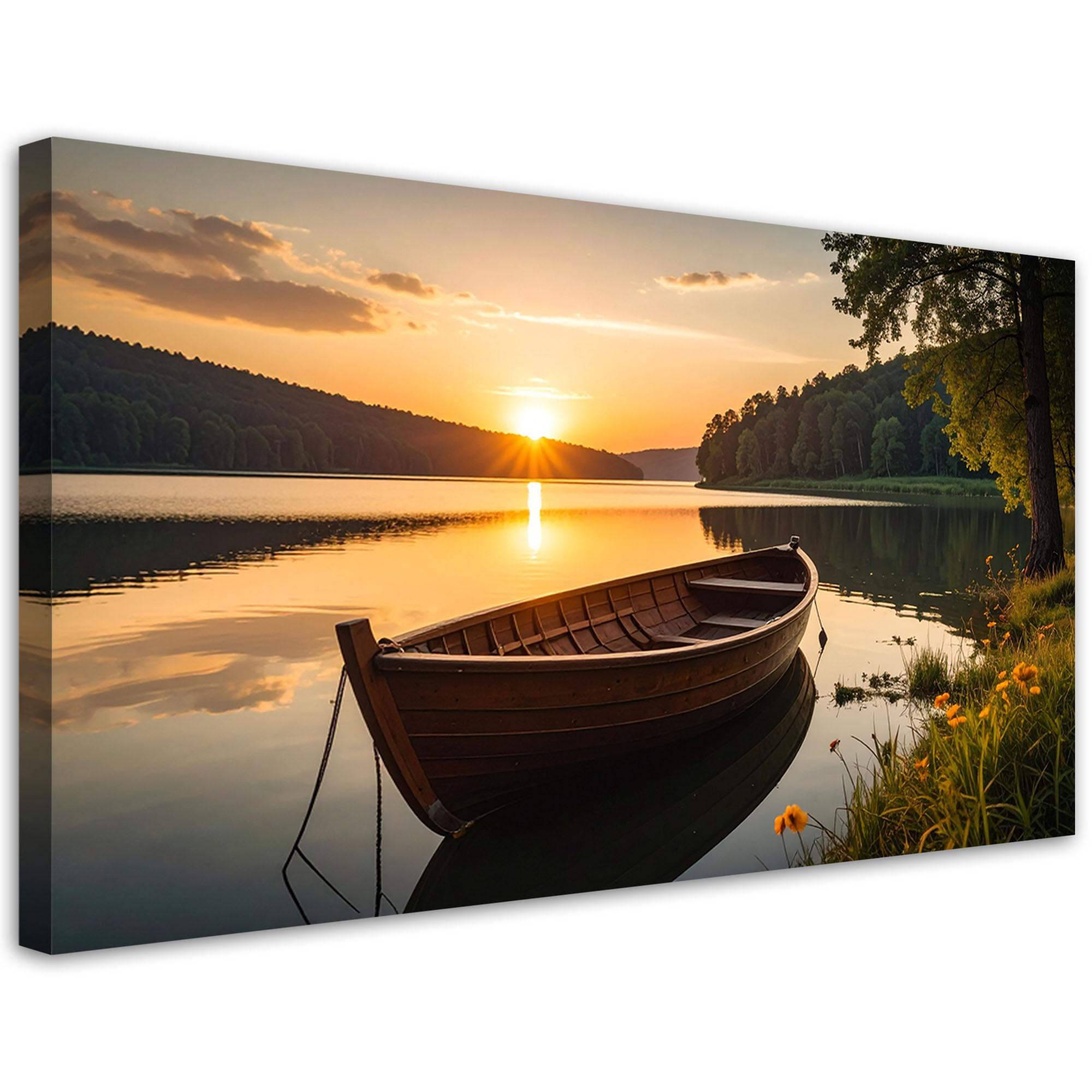 LEINWANDBILD Landschaften 100x50cm - Gelb, Textil (100/50cm) - Feeby