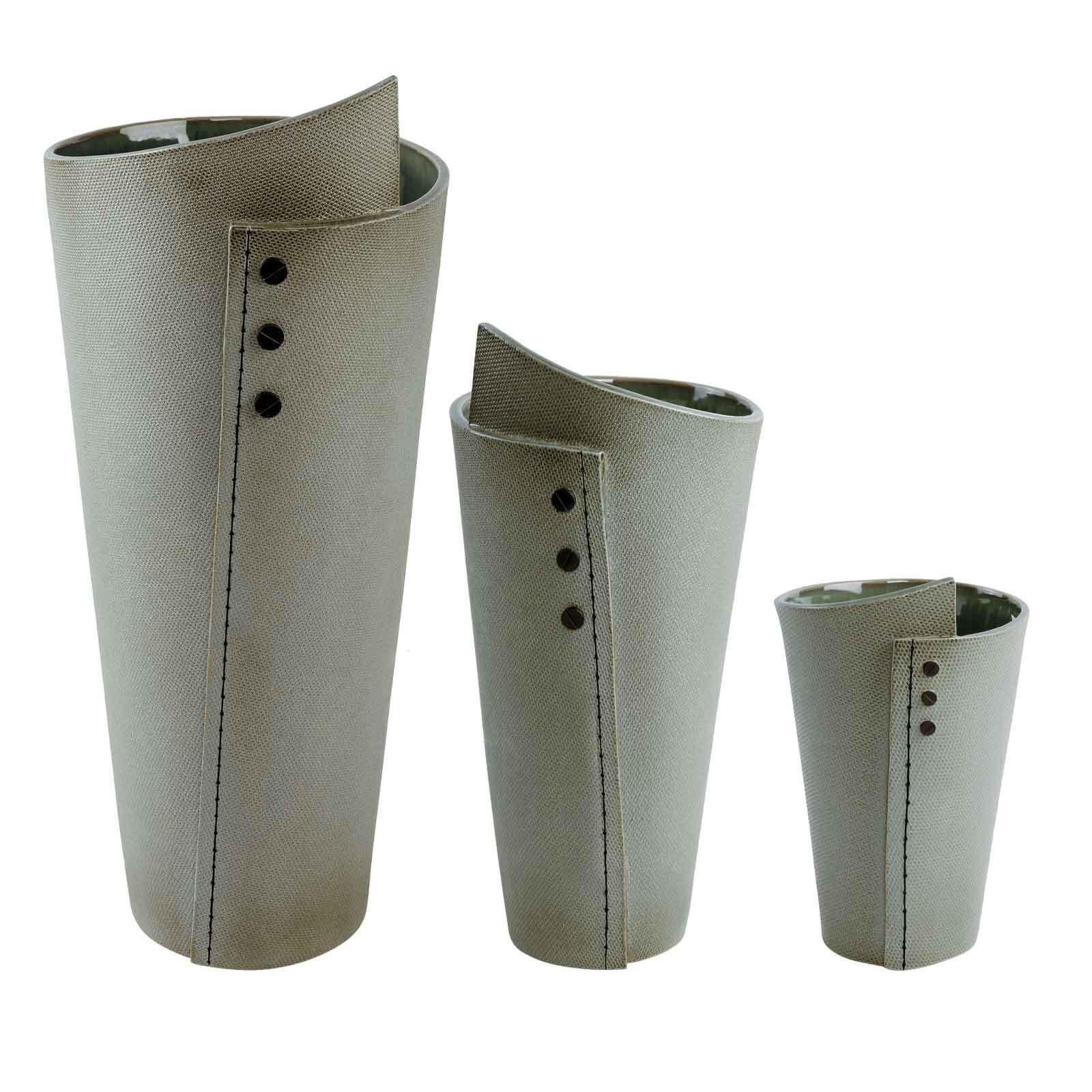 VASEN Sirikit grün 19 cm / 31 cm / 45 cm 3-tlg. - Grün, Keramik (19cm) - Goebel