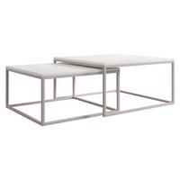 COUCHTISCH-SET Dual Cashmere - Kaschmir/Weiß, Holzwerkstoff/Metall (76/76/39cm) - MIRJAN24