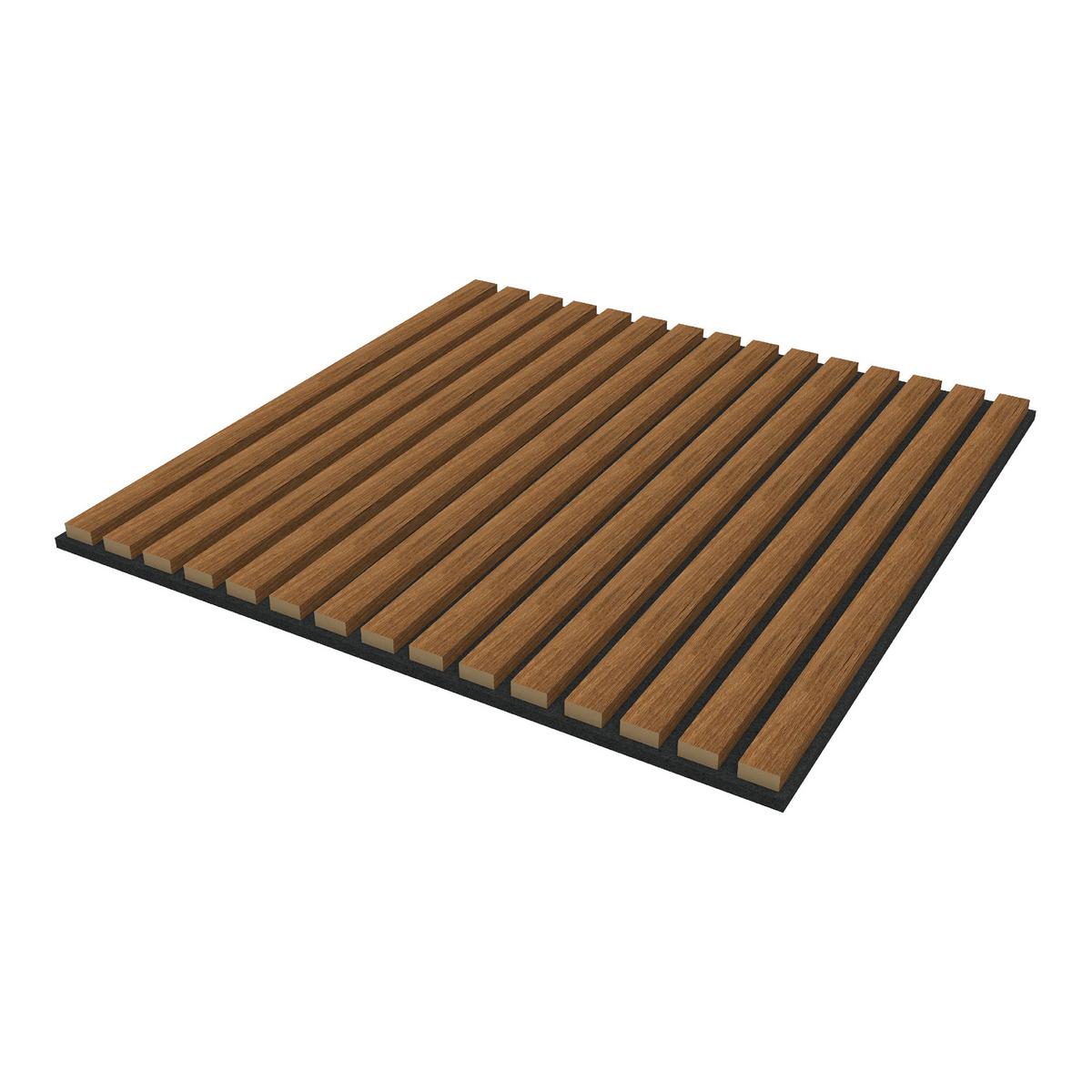 AKUSTIK WANDPANEEL Vang 4-TLG. II - Teakfarben, Holzwerkstoff/Kunststoff (60/60/2.1cm) - NEU.HOLZ