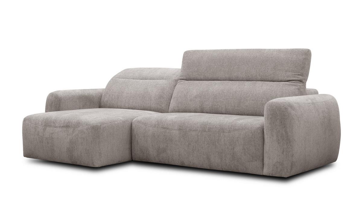ECKSOFA NERO 4-Sitzer, dunkelbeige - Beige/Schwarz, Holz/Textil (272/81/159cm) - Wozimo