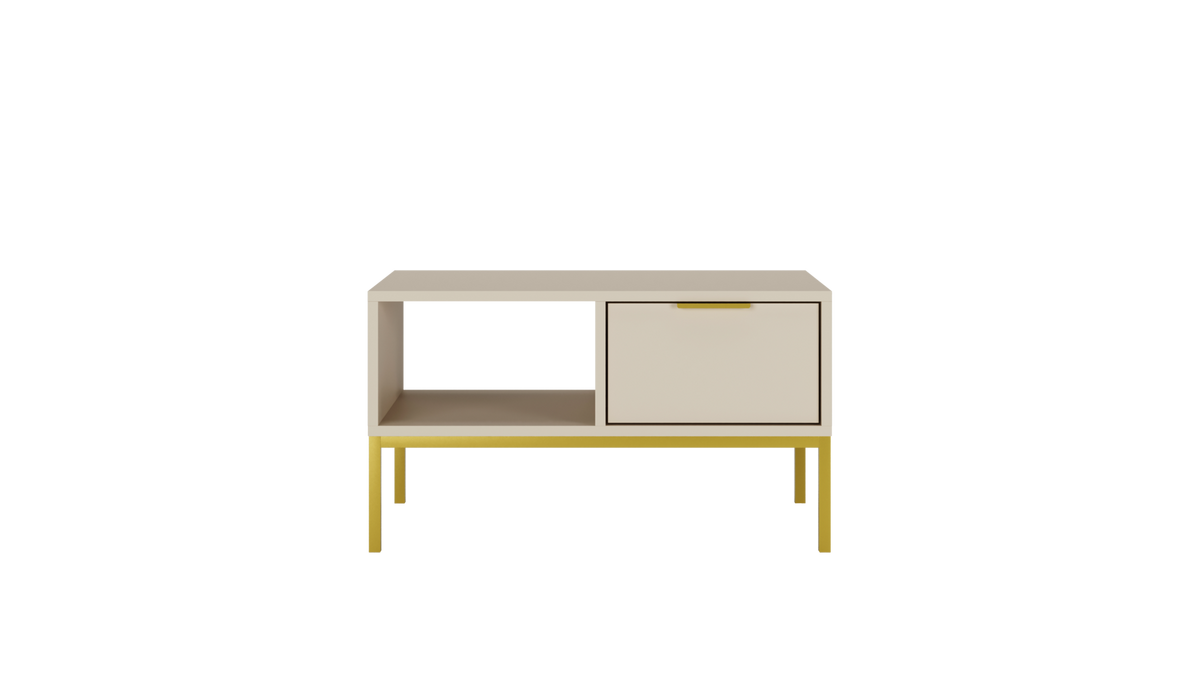 COUCHTISCH Austin 60/45/80 - Kaschmir/Goldfarben, Holzwerkstoff (80/60/45cm) - RAUMHIRSCH FURNITURE