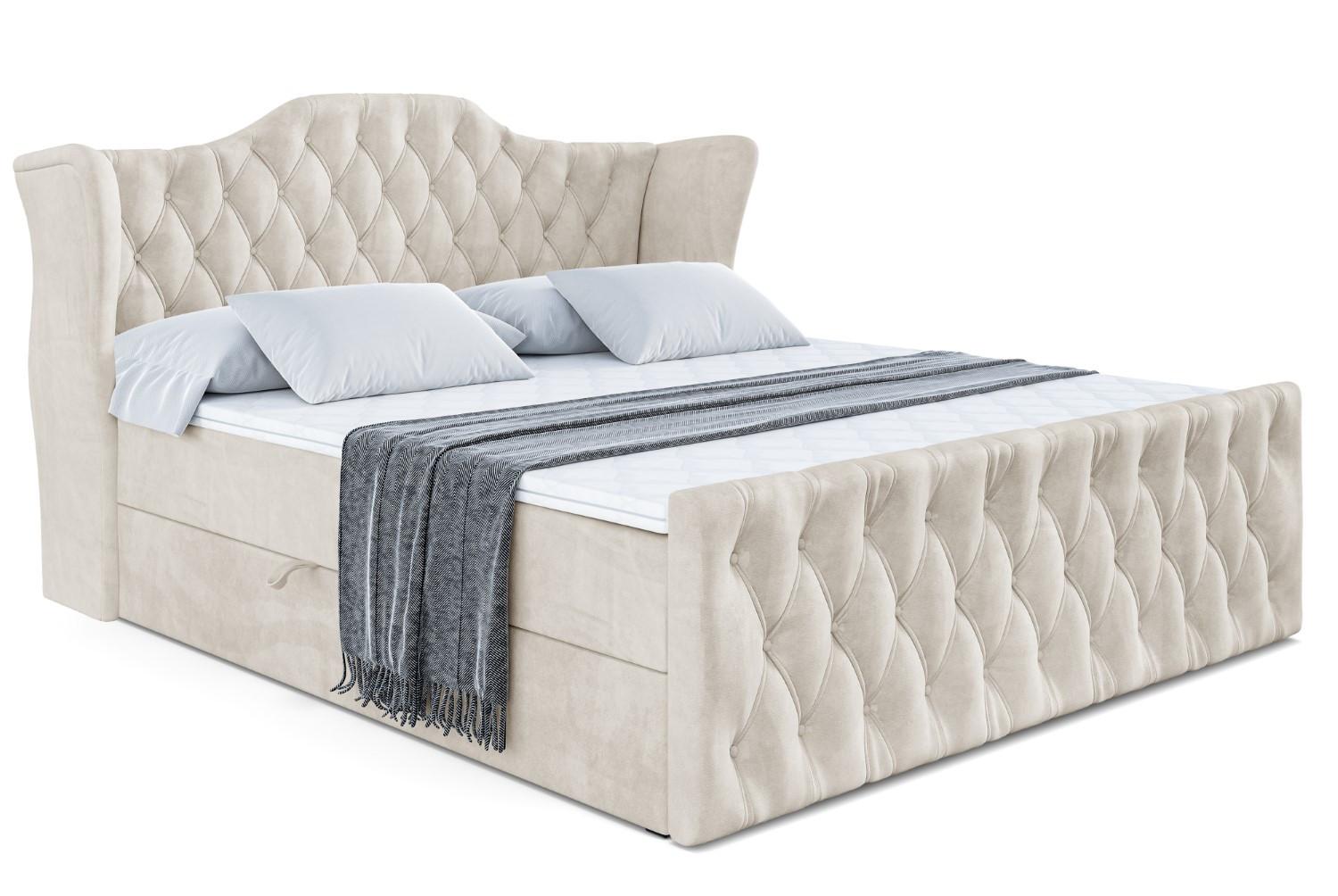 BOXBETT VILA-Z - 140x200 cm - H4 - Ecru - Ecru, Holzwerkstoff (140/200cm) - ALTDECOR