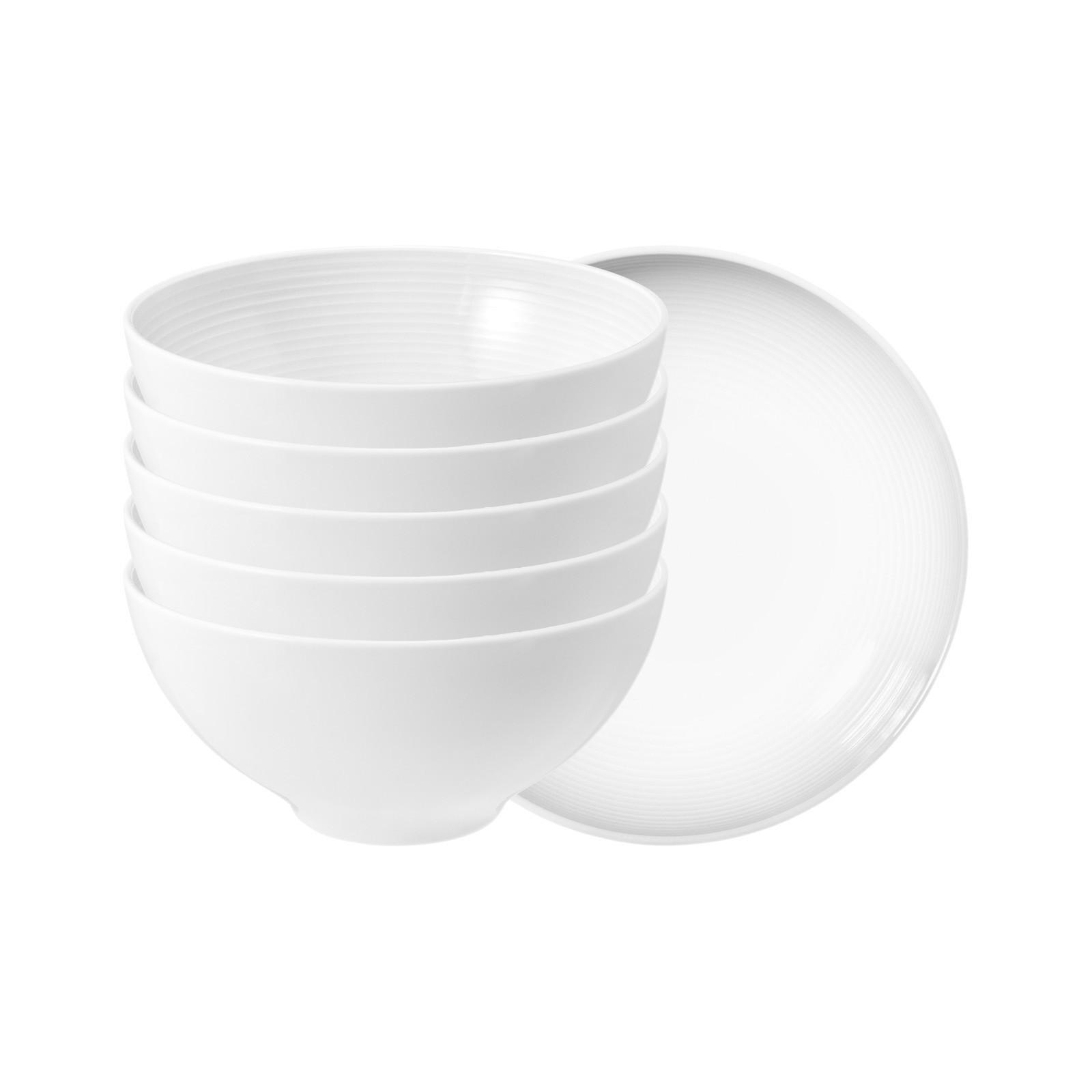 MÜSLISCHALEN Beat Color Glaze Weiß ø 15,7 cm 6er Set - Weiß, Keramik (15.7cm) - Seltmann Weiden