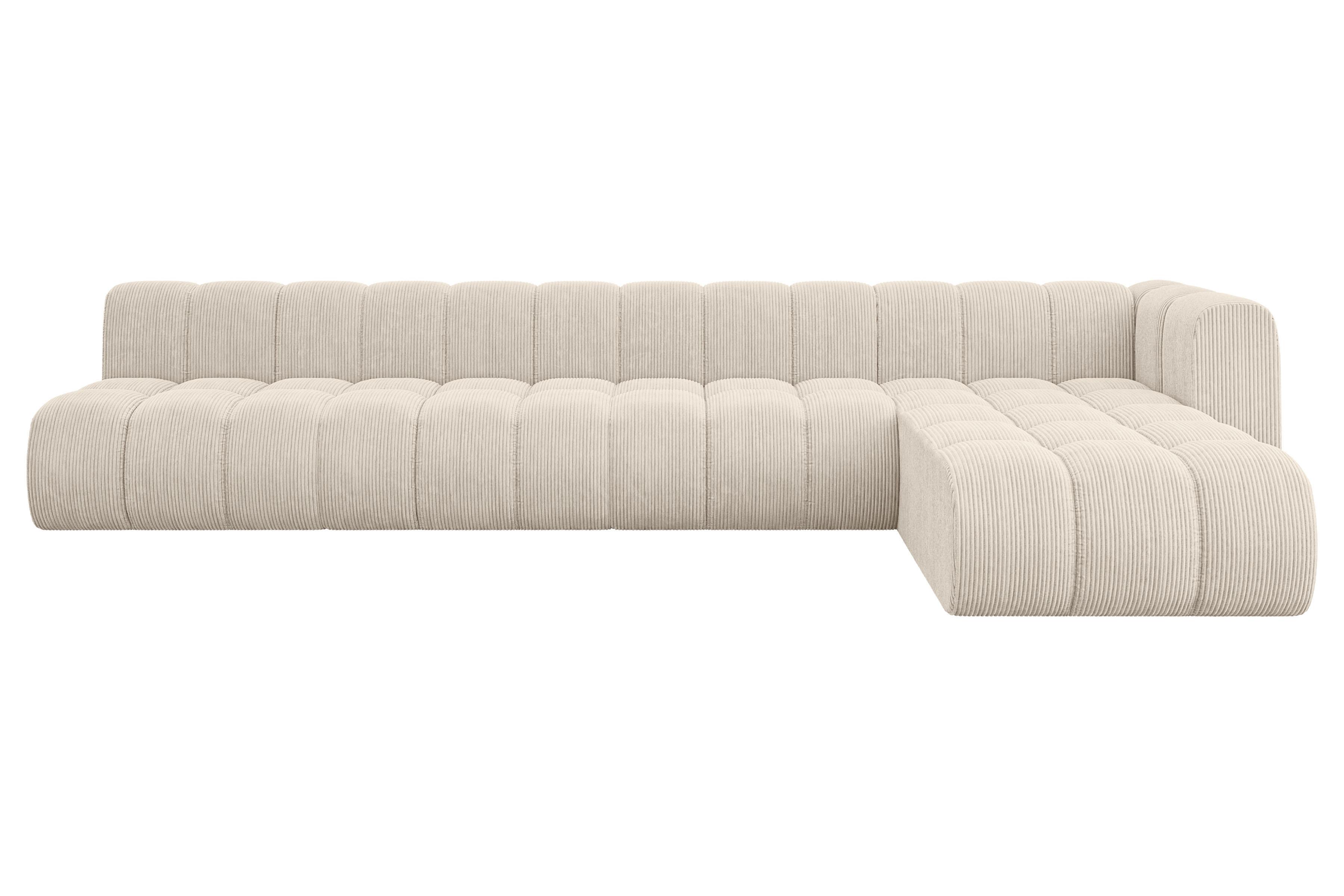 ECKSOFA modulares Sofa Darnel-L3 - 387x177x70 cm Beige - Beige, Holzwerkstoff/Textil (387/177cm) - ALTDECOR