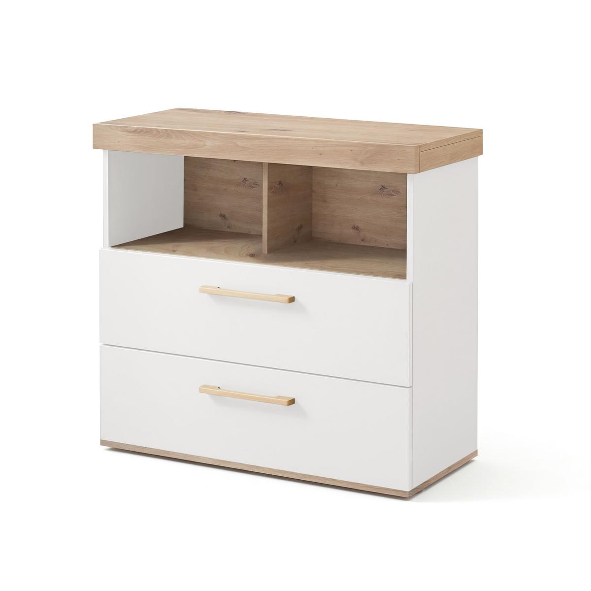 WICKELKOMMODE Jimmy Weiß - Weiß, Holzwerkstoff (110/103/78cm) - Roba