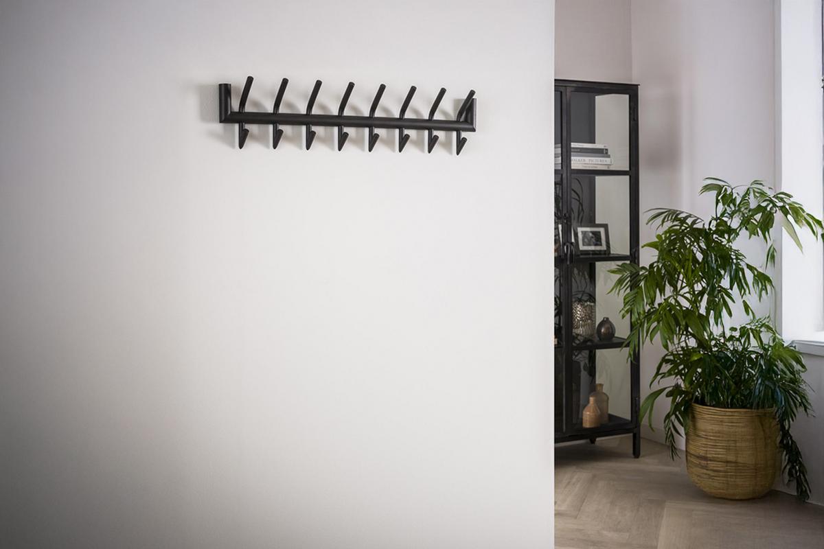 GARDEROBE FABIA Grau Metall - Dunkelgrau, Metall (78/19/10cm) - KAWOLA