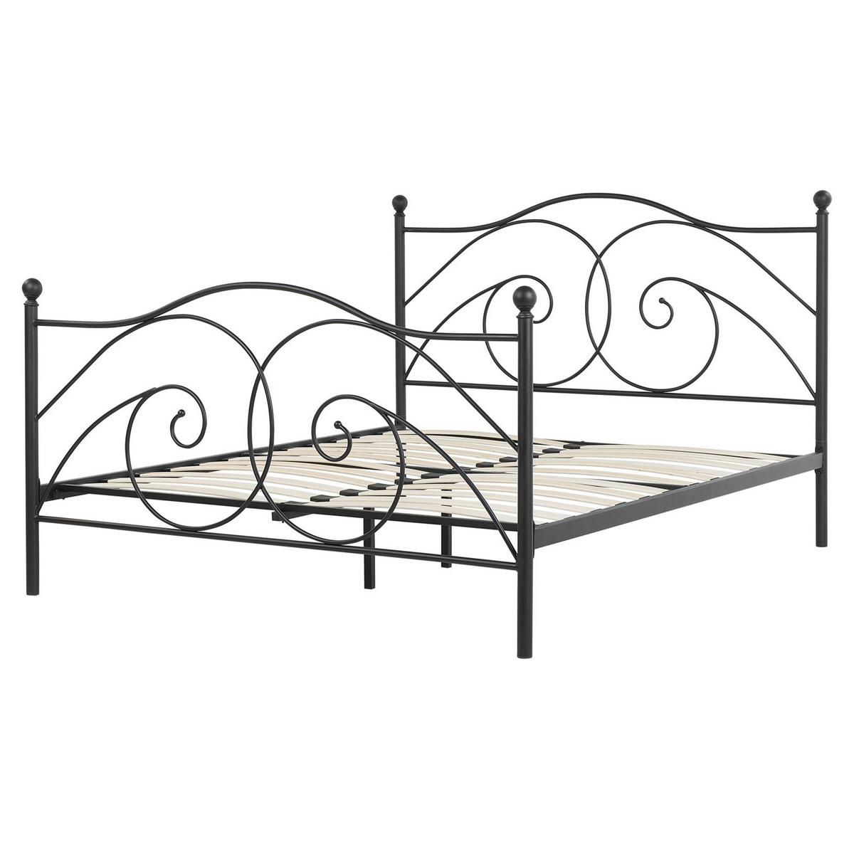 METALLBETT 160/200cm Schwarz Dinard - Schwarz, Metall (160/200cm) - Beliani