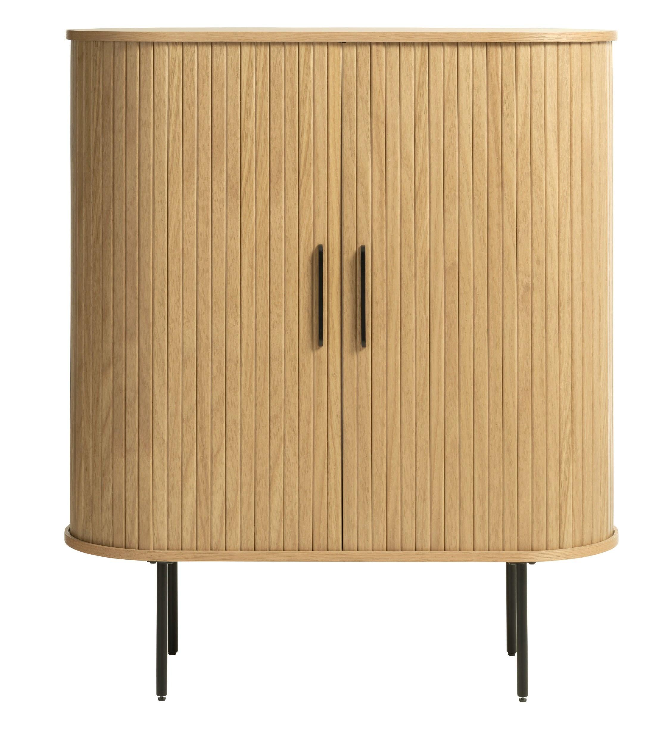 HIGHBOARD Gativel Eichefarben - Eichefarben/Schwarz, Holzwerkstoff/Kunststoff (100/118/40cm) - Selsey