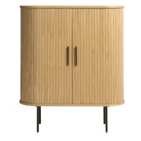 HIGHBOARD Gativel Eichefarben - Eichefarben/Schwarz, Holzwerkstoff/Kunststoff (100/118/40cm) - Selsey