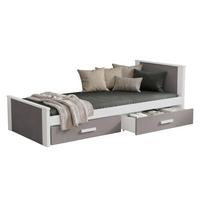 JUGENDBETT Aldo - Trüffeleichefarben/Weiß, Holz (90/200cm) - MIRJAN24