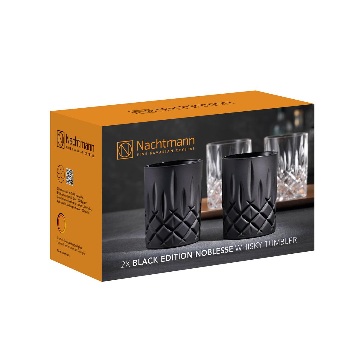 WHISKYGLÄSER Noblesse Black Edition schwarz 295 ml 2er Set - Schwarz, Glas (0.295L) - Nachtmann