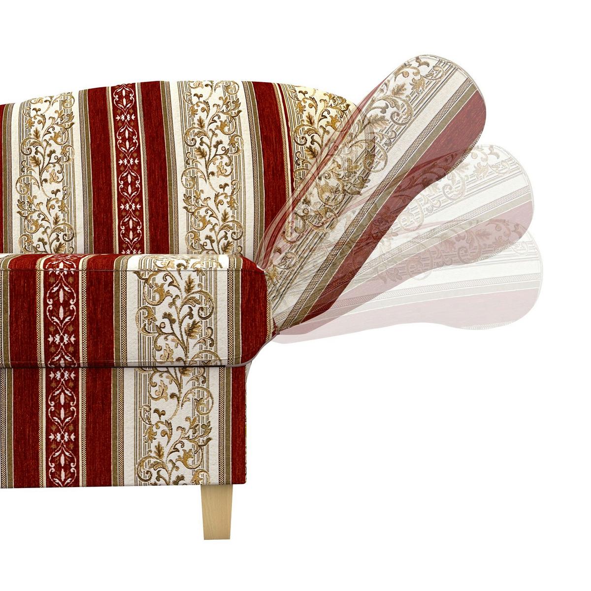 RECAMIERE Armlehne rechts Katia Chenille rot - Rot, Kunststoff (190/88/82cm) - 58aufmkessel