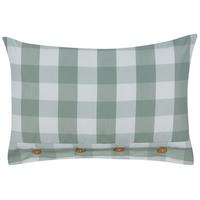 DEKOKISSEN Mintgrün 40/60 cm Tamnine - Weiß/Mintgrün, Textil (60/40cm) - Beliani