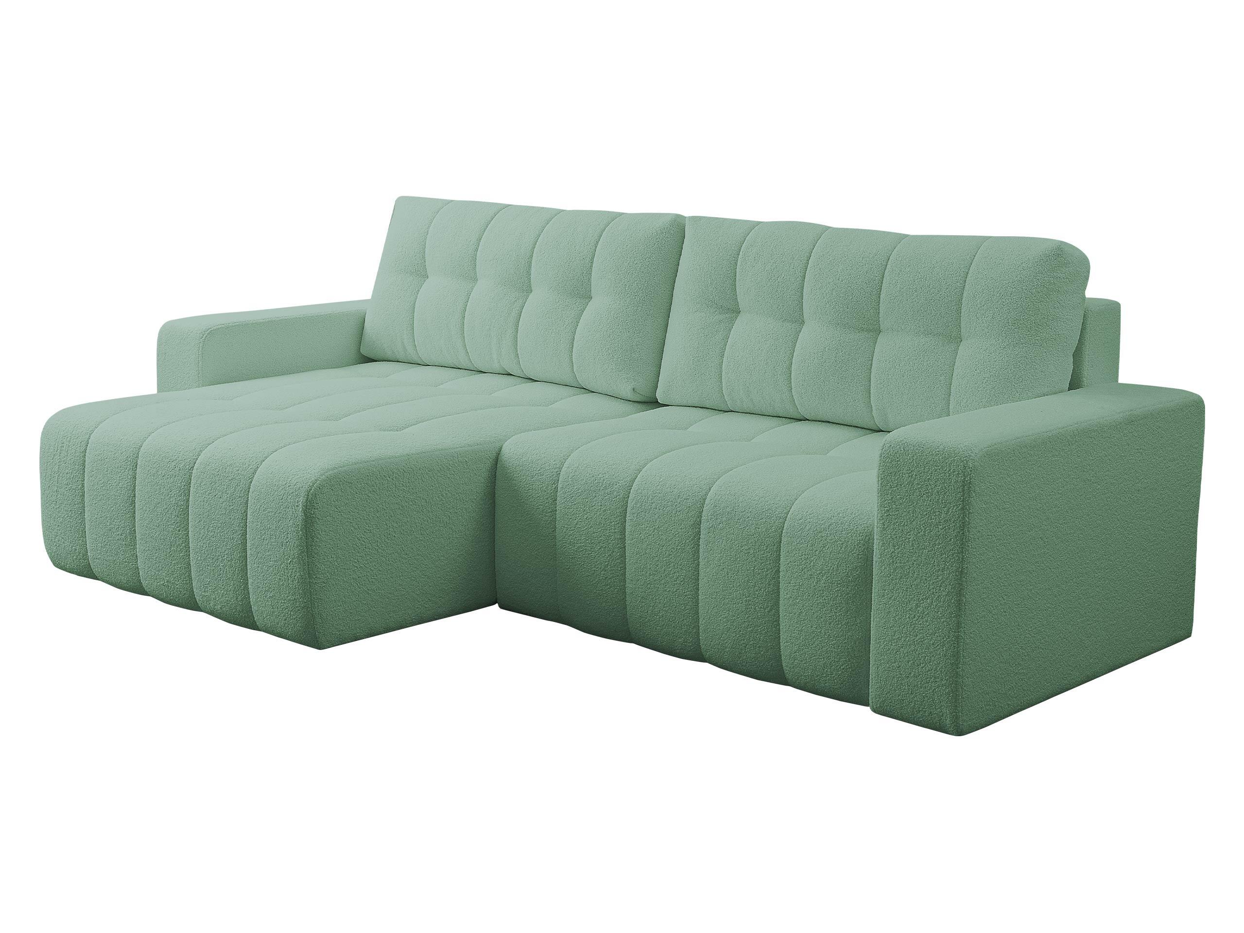 ECKSOFA Masone - Schwarz/Mintgrün, Holz/Kunststoff (245/143cm) - MIRJAN24