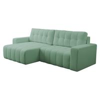 ECKSOFA Masone - Schwarz/Mintgrün, Holz/Kunststoff (245/143cm) - MIRJAN24
