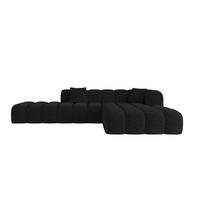 ECKSOFA Ottomane Rechts OLEA-L2 - 289x176x71 cm Schwarz - Schwarz, Holzwerkstoff/Kunststoff (289/176cm)