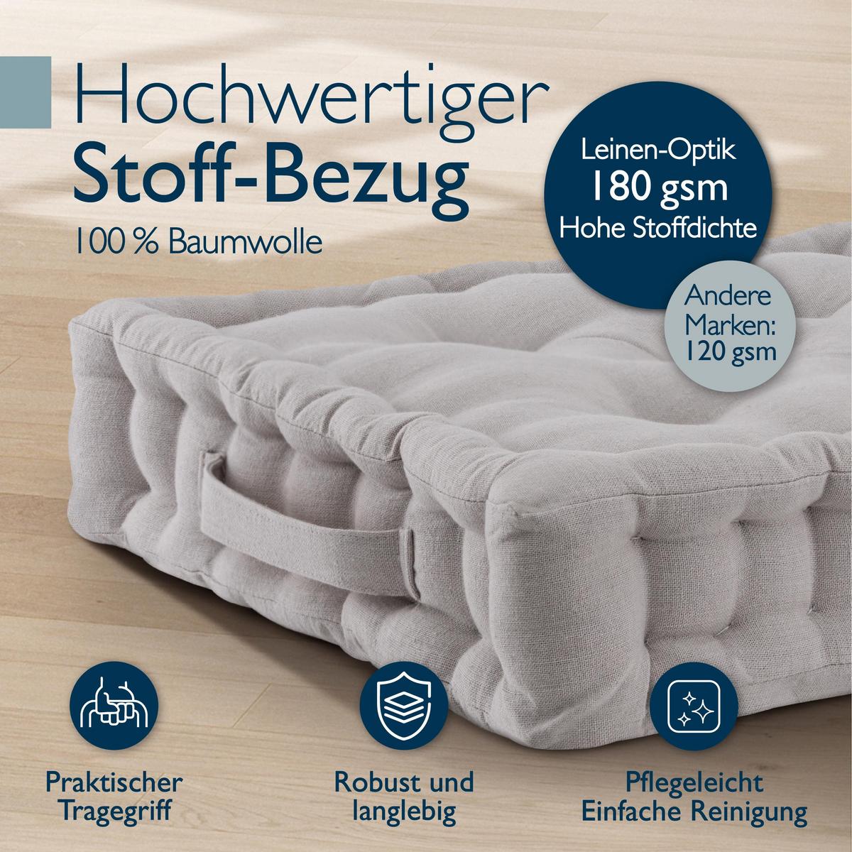 STUHLKISSEN Mila 50/50/10cm Taupe (4tlg) - Taupe, Textil (50/50/10cm) - Beautissu 