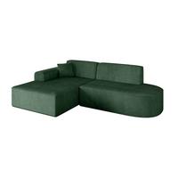 ECKSOFA Ottomane Links IREA-L1-v3 - 232x165x77 cm Grün - Currygelb, Holzwerkstoff/Textil (232/165cm) - ALTDECOR