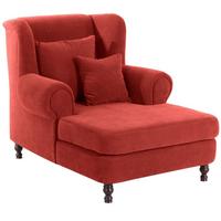 SESSEL XXL Karley Bezug Veloursstoff Buche nussbaum dunkel / terracotta - Rot, Kunststoff (103/103/149cm) - 58aufmkessel