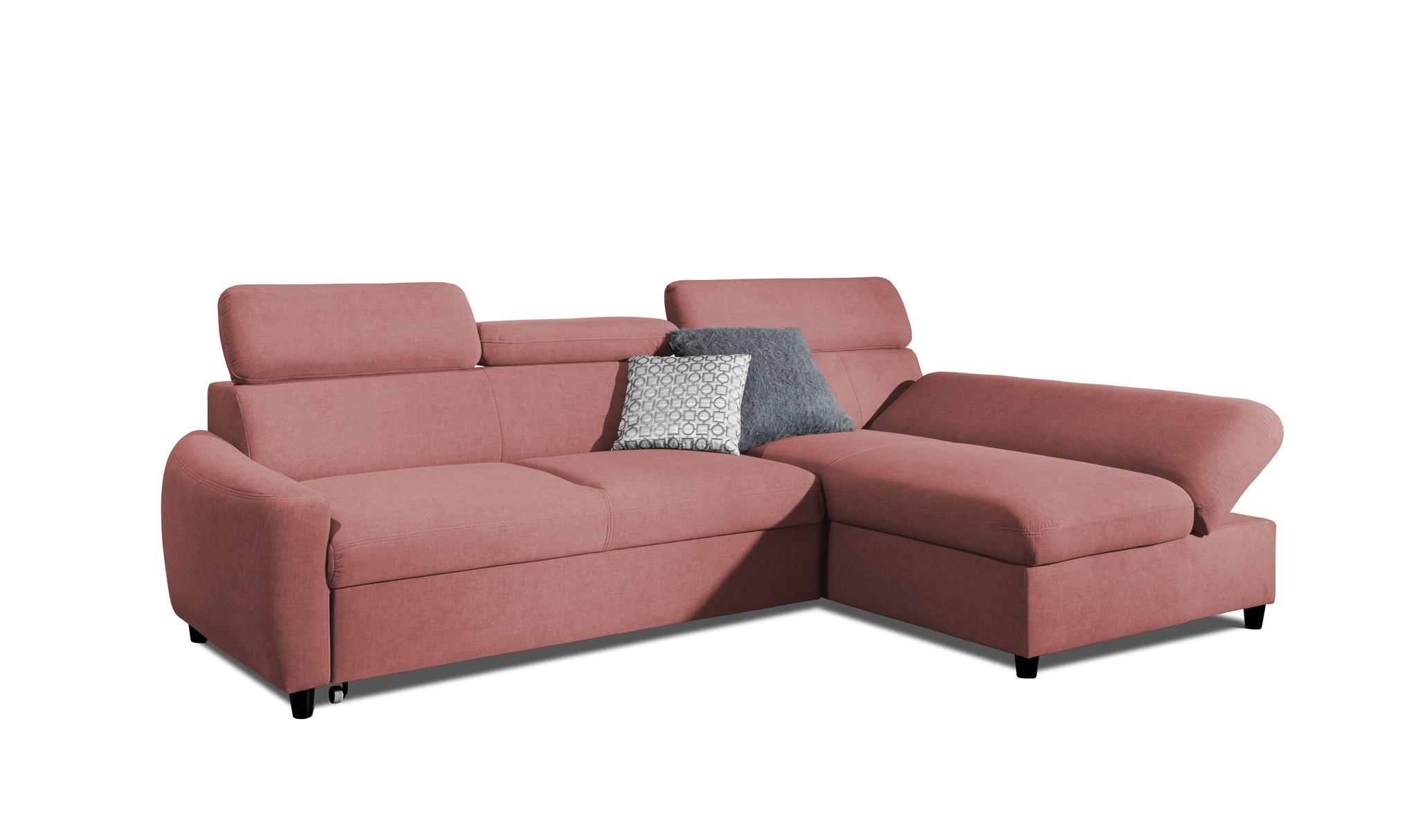ECKSOFA Schlafsofa Anton Xs In Esito - Rosa, Holzwerkstoff/Textil (170/260cm) - Fun Möbel