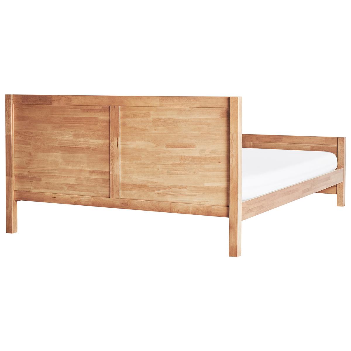 BETT mit Lattenrost 180x200 cm Heller Holzfarbton Champagnat - Hellbraun, Holz (180/200cm) - Beliani