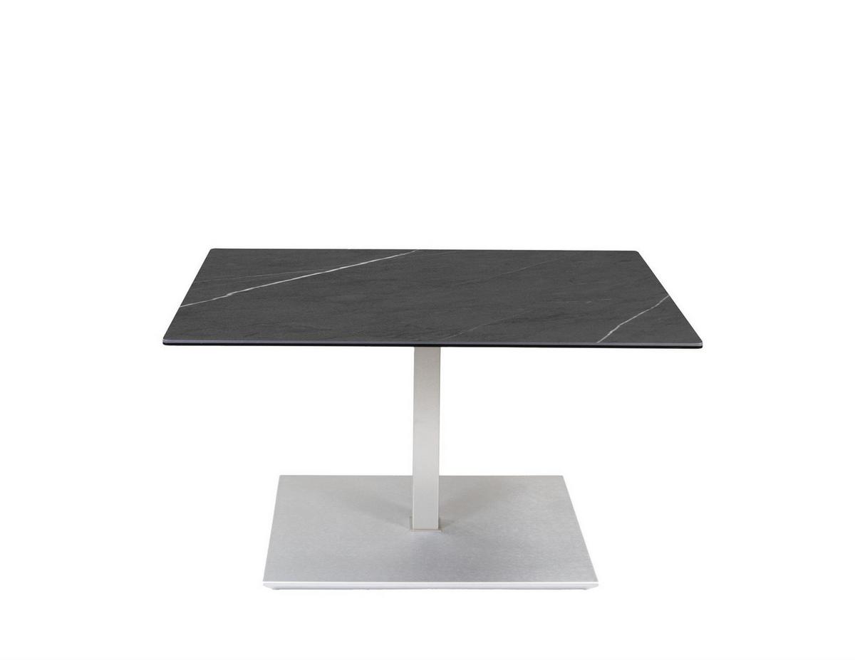COUCHTISCH Ceara 90x60x47 höhenverstellbar Perlsilber/Marmara Nero - Grau, Keramik (90/60/47cm) - 58aufmkessel