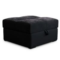 POUF MIZA Schwarz 65x65 cm - Schwarz, Textil (65/38/65cm) - MASSENO