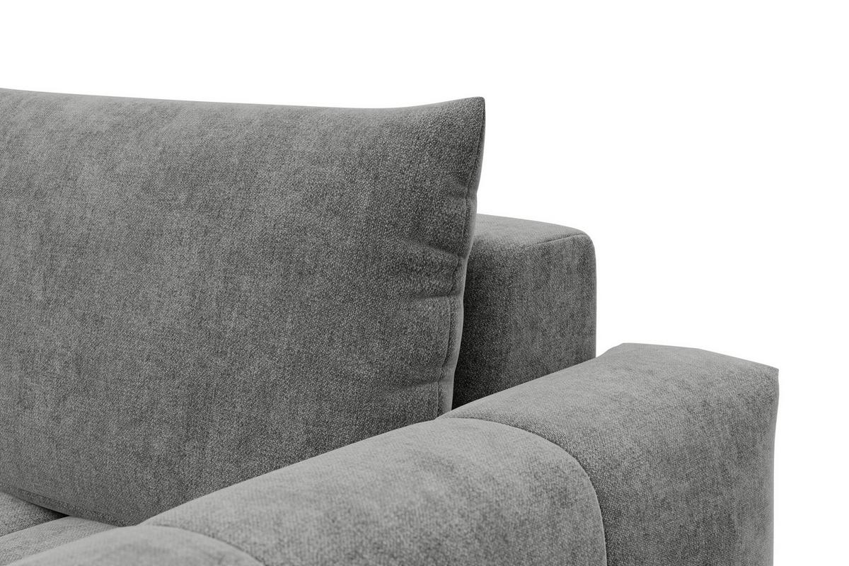 ECKSOFA VERONA 4-Sitzer links, Grau - Schwarz/Grau, Holz/Textil (266/173cm) - Courtois Laville