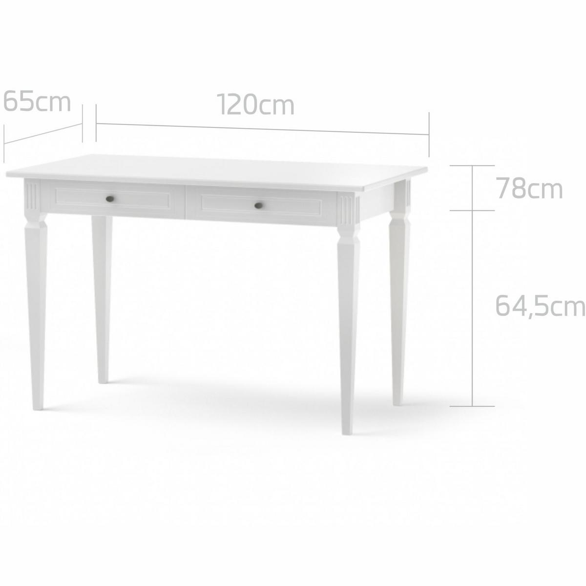 KINDERSCHREIBTISCH Ines - Weiß, Holzwerkstoff (120/78/65cm) - RAUMHIRSCH FURNITURE
