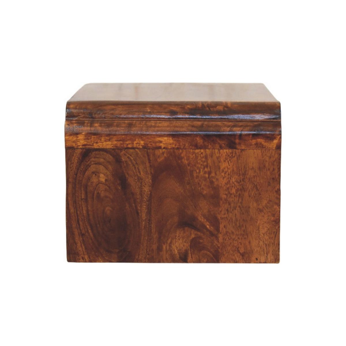 NACHTTISCH mit edlem Kastanien-Finish, 1 Schublade, 1 offene Ablage, braun - Braun, Holz/Metall (45/24/32cm) - Artisan Furniture
