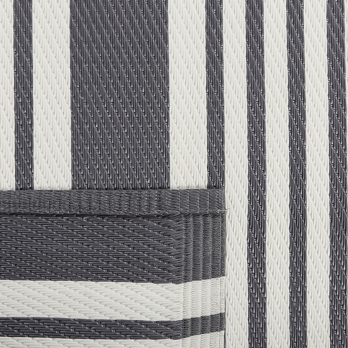OUTDOOR-TEPPICH Delhi 180/120 cm - Schwarz, Kunststoff (120/180cm) - Beliani
