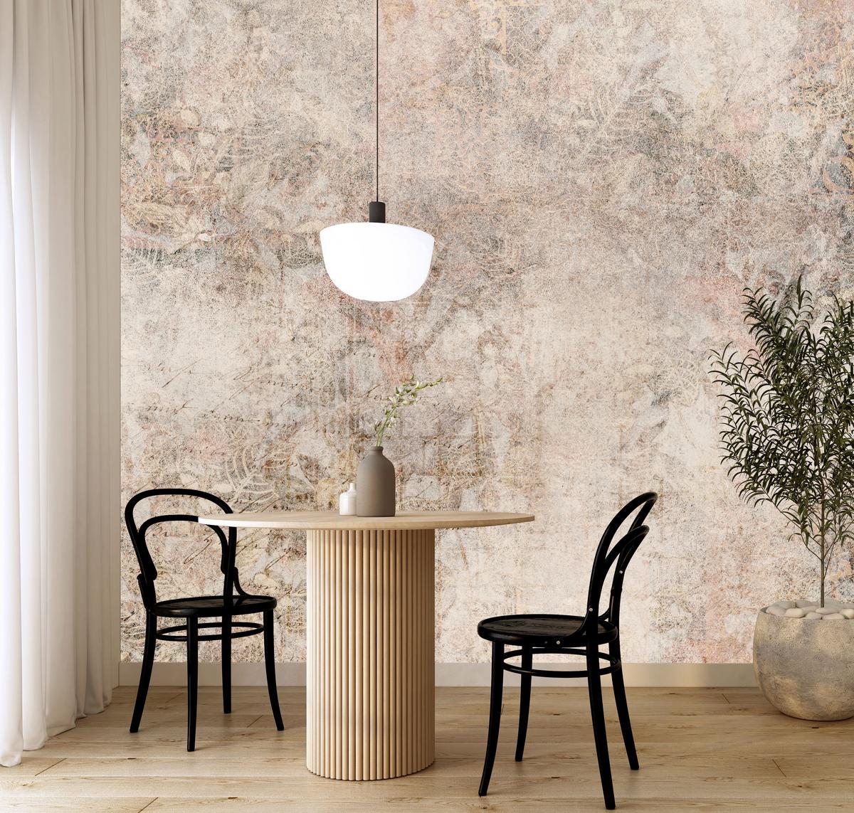FOTOTAPETE Abstraktion Mosaik Ornamenten Beton 250x175 - Beige/Braun, Papier (250/175cm) - Muralo