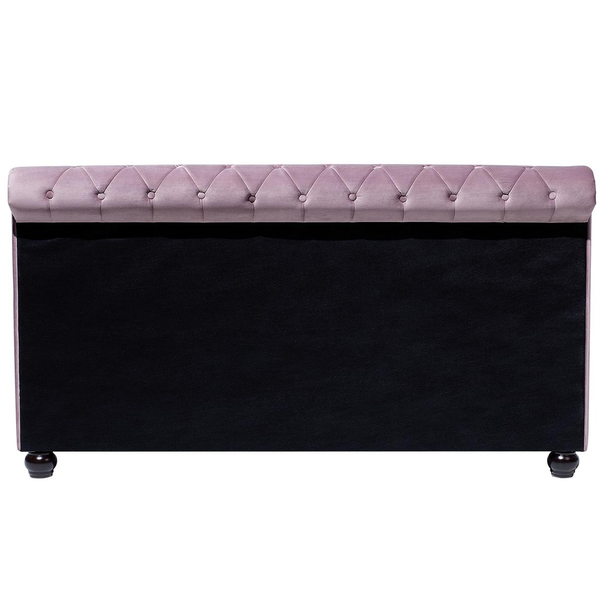 POLSTERBETT 180/200cm Rosa Avallon - Pink, Textil (180/200cm) - Beliani