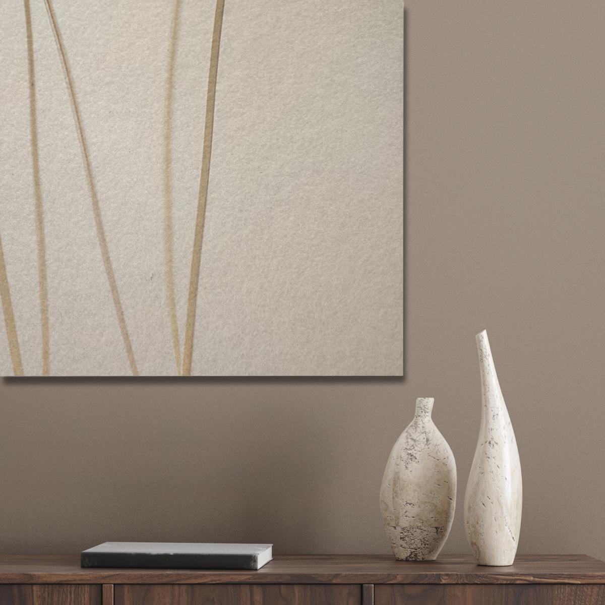 AKUSTIKBILD Sonnenlicht - Löwenzahn - Botanisch - Blumen Wanddeko 70x100 cm - Creme, Kunststoff (70/100/0.9cm) - MuchoWow