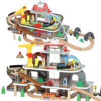 HOLZEISENBAHN-SET Buchenholz MDF Naturholz - Multicolor, Holz (40.5/41/99cm) - AIYAPLAY