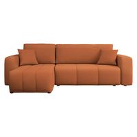 ECKSOFA Furyn - Schwarz/Orange, Holz/Kunststoff (244/145cm) - MIRJAN24