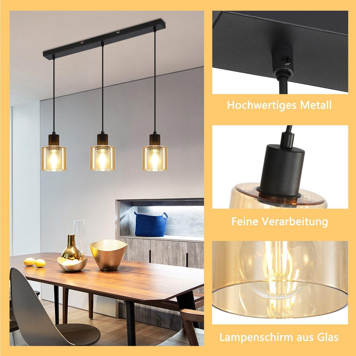 PENDELLEUCHTE Martinie 68/5/170 cm - Schwarz, Metall (5/68/170cm) - Nettlife