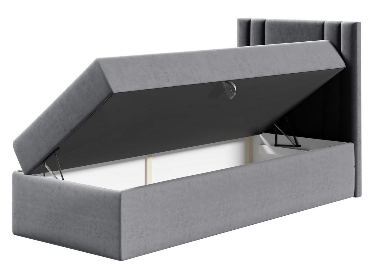 BOXBETT Carmen Mini, Seite zum Öffnen des Bettkastens: Rechts - H3 - Türkis, Holz (100/200cm) - MIRJAN24