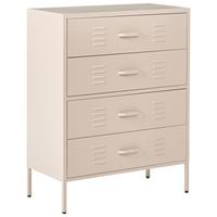 KOMMODE Metall Beige Enago - Beige, Metall (80/102/40cm) - Beliani