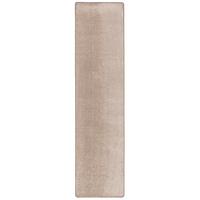 HOCHFLOR VELOURS LÄUFER TEPPICH LUNA - Taupe, Textil (80/320cm) - Snapstyle