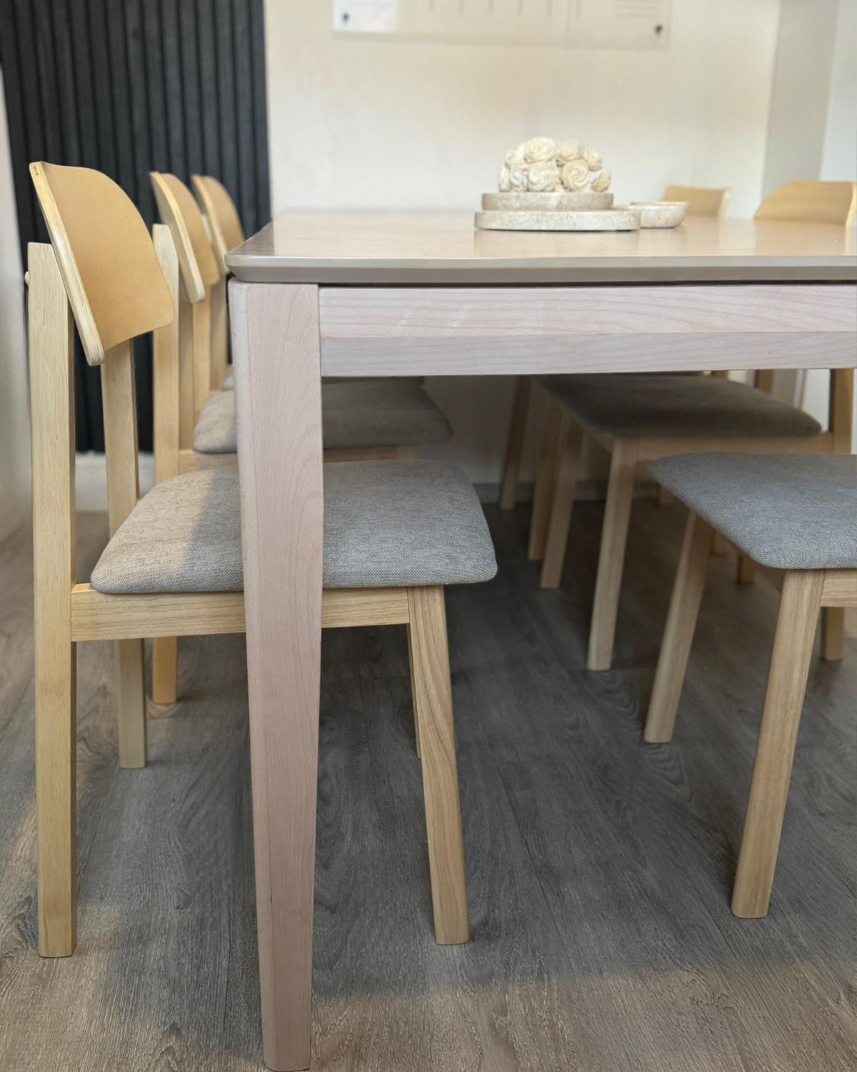 ESSZIMMERSTUHL 2er-Set Taupe Scandia - Taupe/Braun, Holz (40/82/46cm) - Beliani