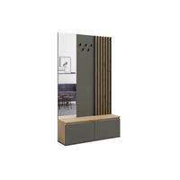 GARDEROBENSCHRANK ORTHOS 119,6/202,1/34 cm Modern Garderoben Eiche Artisan - Graphitfarben/Eiche Artisan, Holzwerkstoff (119.6/202.1/34cm) - MASSENO