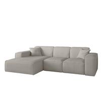 ECKSOFA Celes Premium Stoff Scala - Hellgrau, Holzwerkstoff/Textil (266/165cm) - Fun Möbel