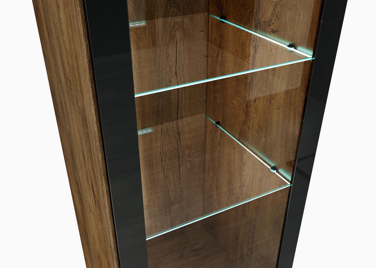 BADEZIMMERSCHRANK Rio mit 2 Türen Braun Eiche - 30 x 30 x 130 cm - Eichefarben/Braun, Holz (30/131/30cm) - Badplaats