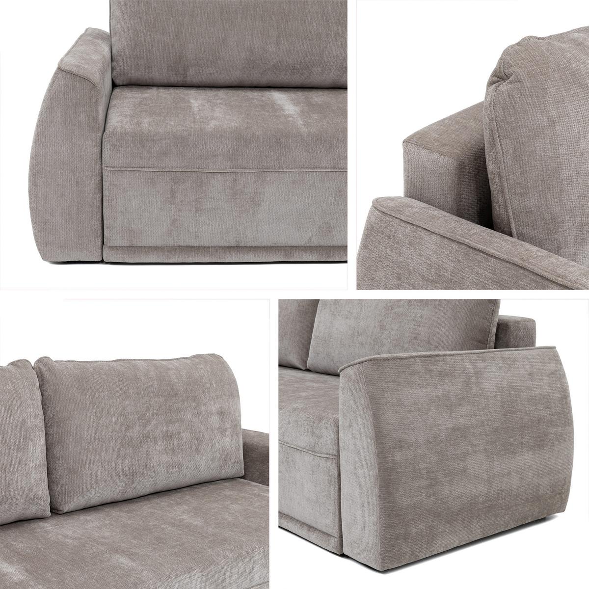 SCHLAFSOFA Floxi - Graphitfarben/Schwarz, Holz/Kunststoff (244/96/96cm) - MIRJAN24