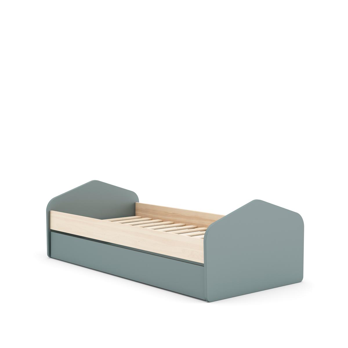 BETT Estefania Grün 205.4/100/65 cm - Grün, Holz (190/90cm) - Calicosy